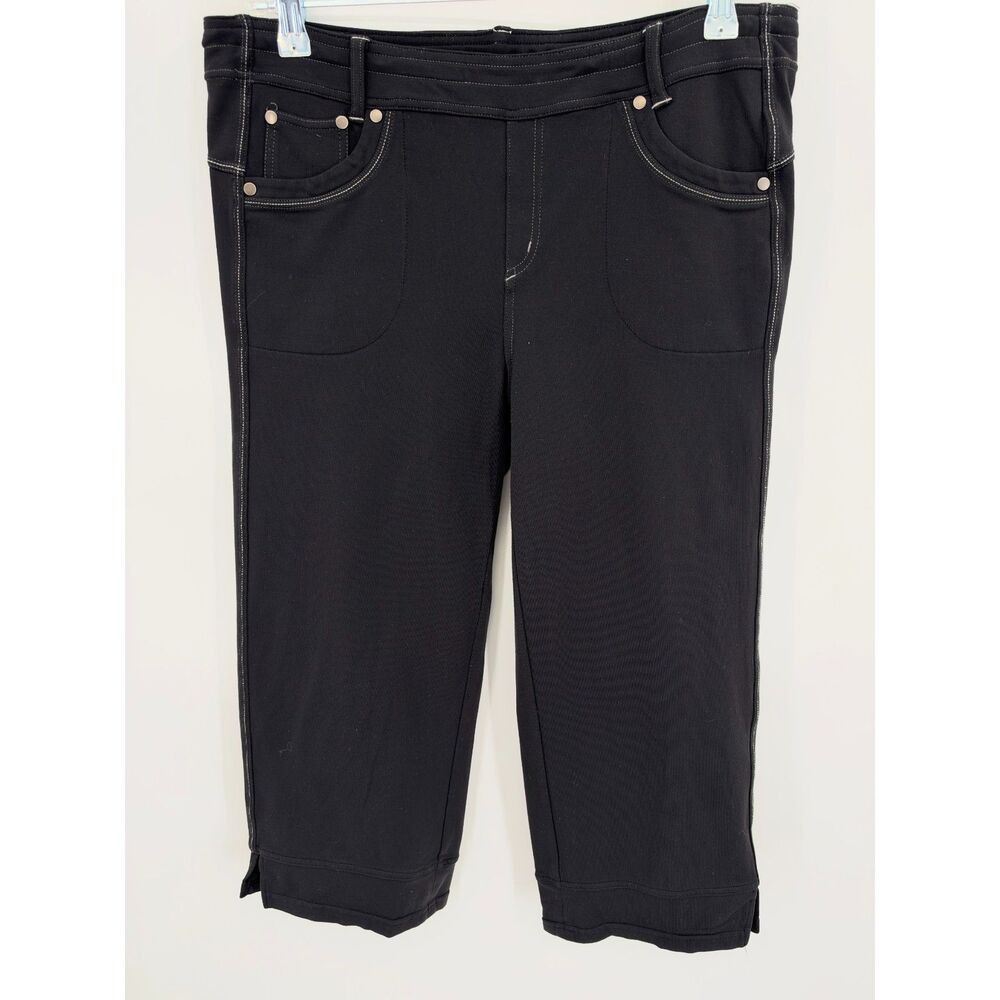 KUHL Black Mova Kapri Pull On Capri Pants Size 12